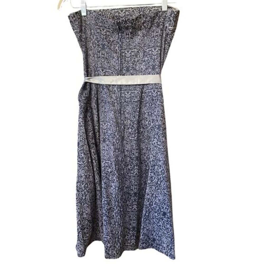 strapless midi spring summer dress. Size L - Picture 2 of 5